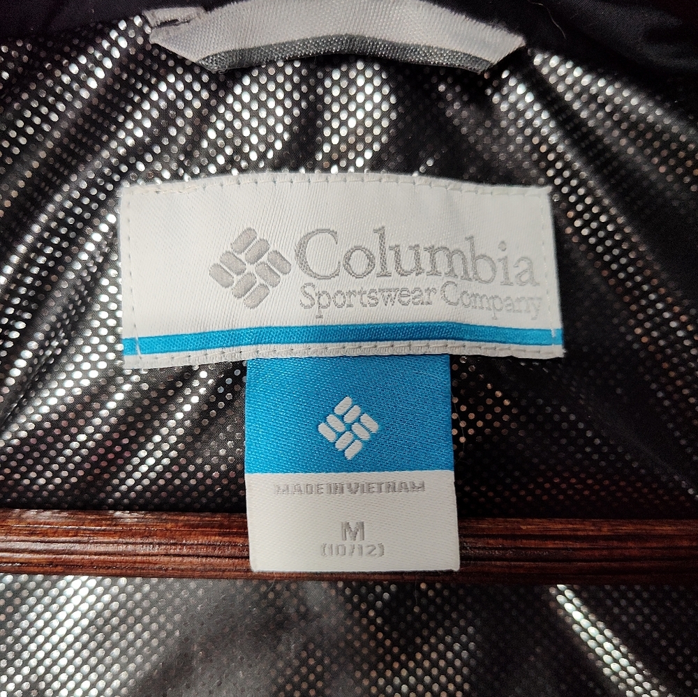 Columbia Omni-Heat Black Hooded Puffer Vest Youth Size Medium 10/12 - Picture 2 of 3